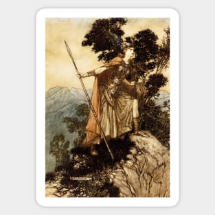 Brunnhilde, Arthur Rackham Sticker